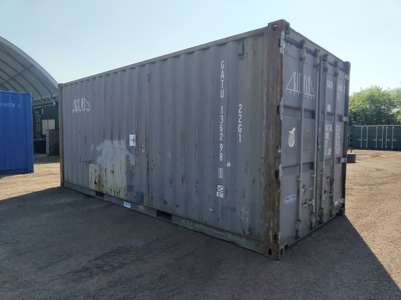 A 20 x 8ft Standard Container in As-Is condition, located in Glasgow